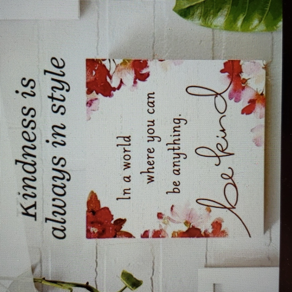 Hallmark 'In a World Where you Can Be Anything Be Kind' Wooden Wall Art